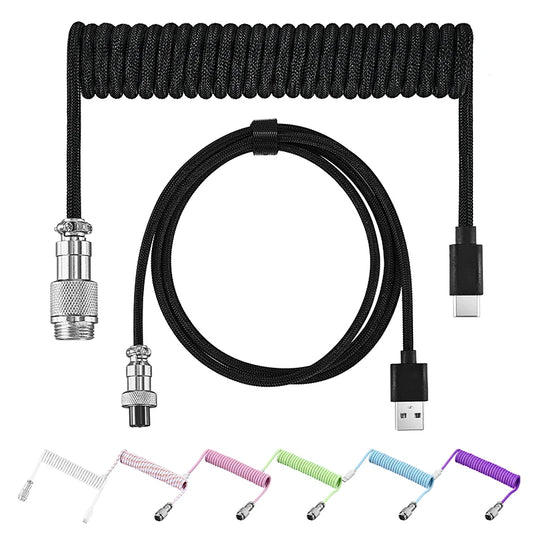 DLEE Mechanical Keyboard Coiled Cable