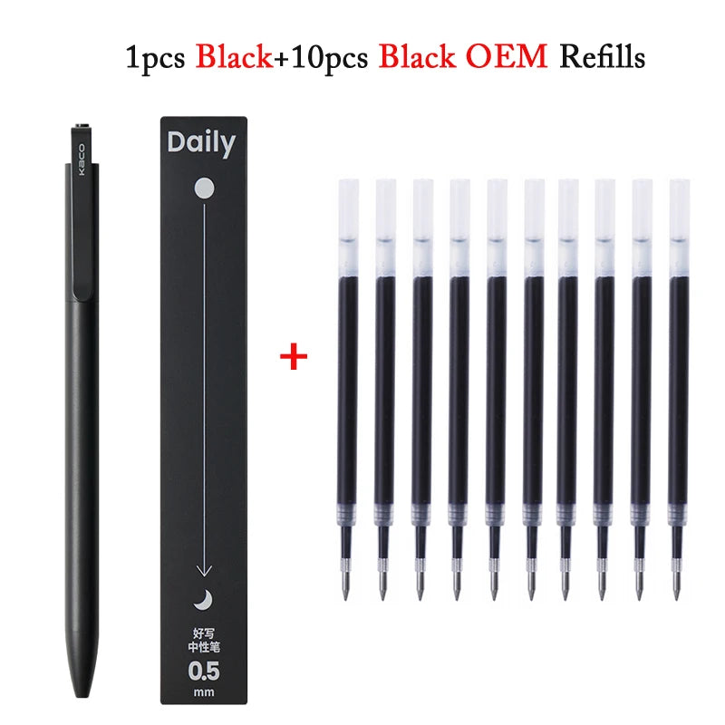 KACO Gel Pens – Press Signature Pen with Metal Clip