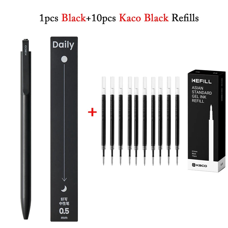 KACO Gel Pens – Press Signature Pen with Metal Clip