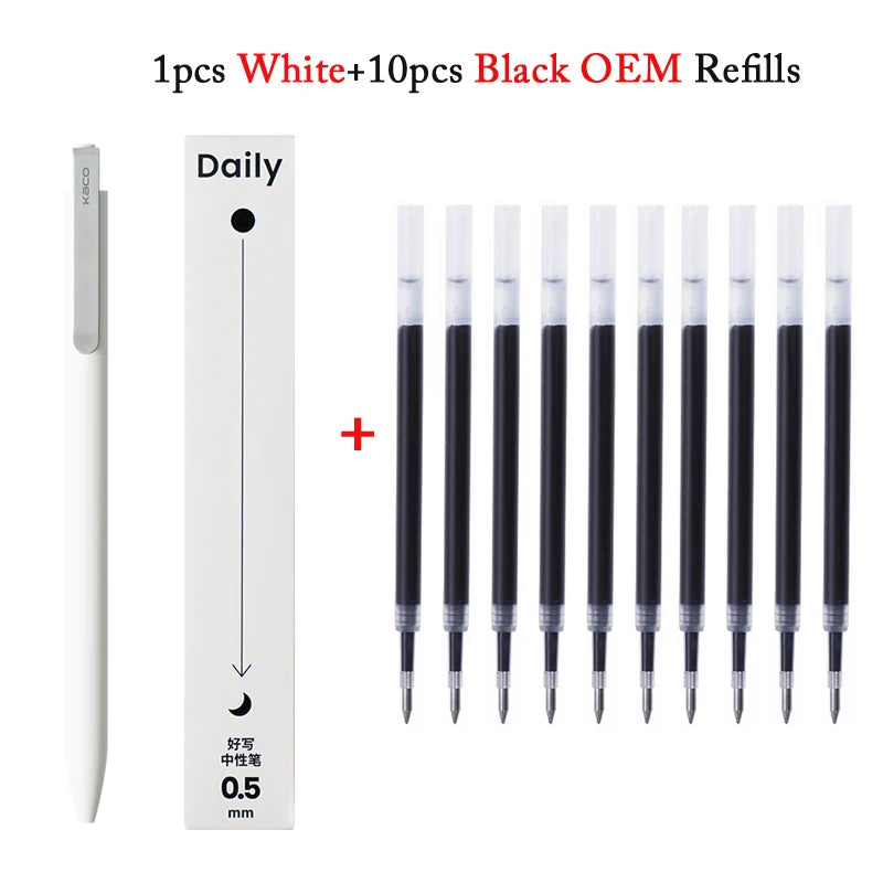 KACO Gel Pens – Press Signature Pen with Metal Clip