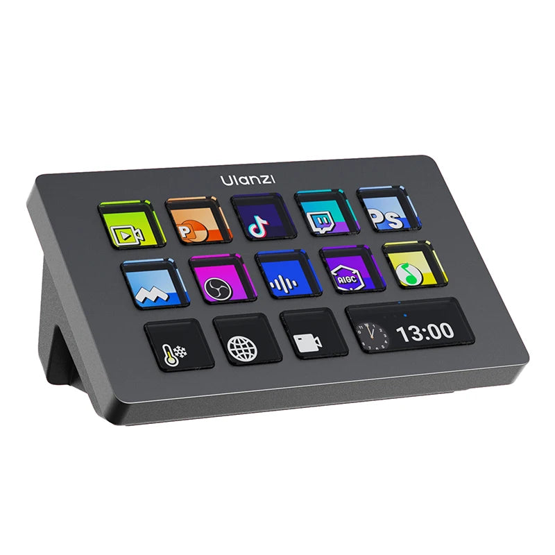 D200 Stream Deck – 13-Key LCD Macro Controller