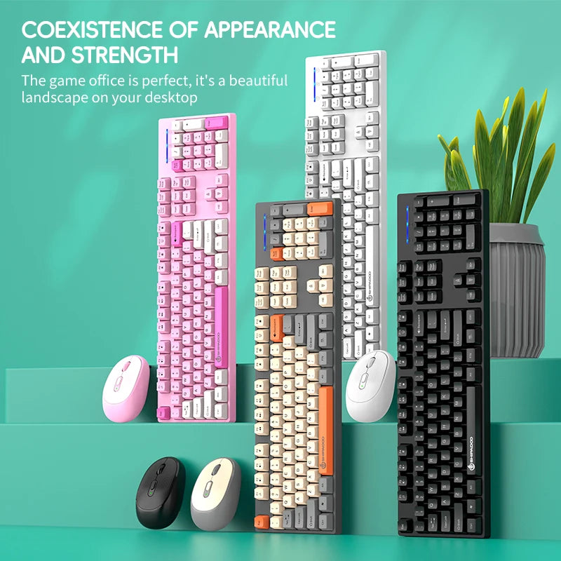 Shipadoo Wireless Keyboard and Mouse Combo