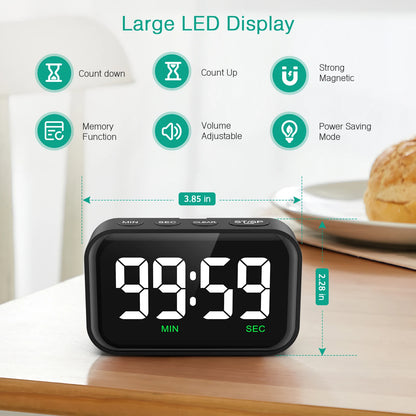 ORIA Magnetic Digital Timer – Countdown & Count Up