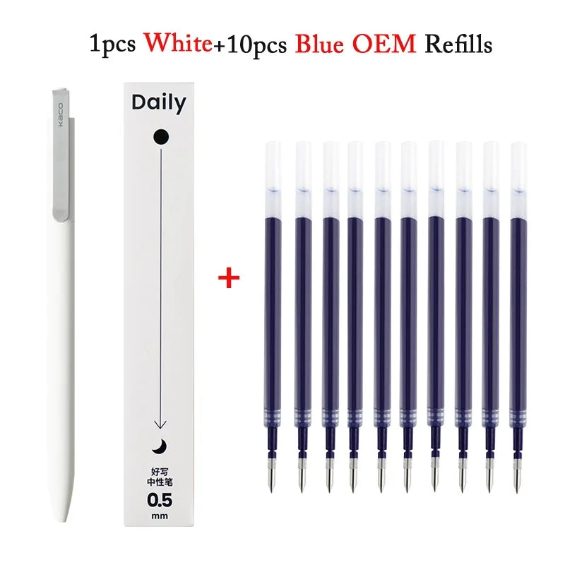 KACO Gel Pens – Press Signature Pen with Metal Clip