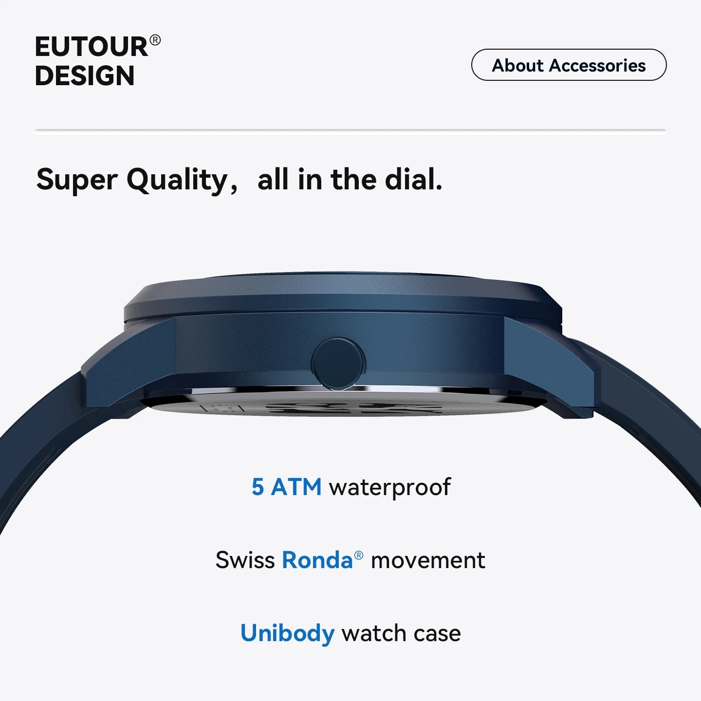 EUTOUR E024 Magnet Watch – Classic Quartz