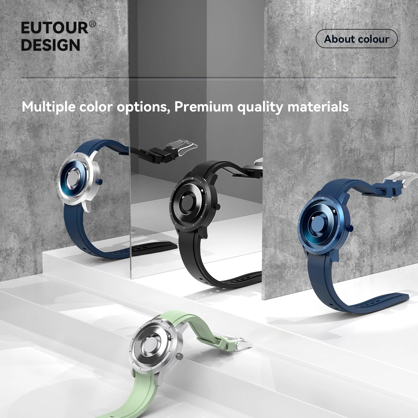 EUTOUR E024 Magnet Watch – Classic Quartz