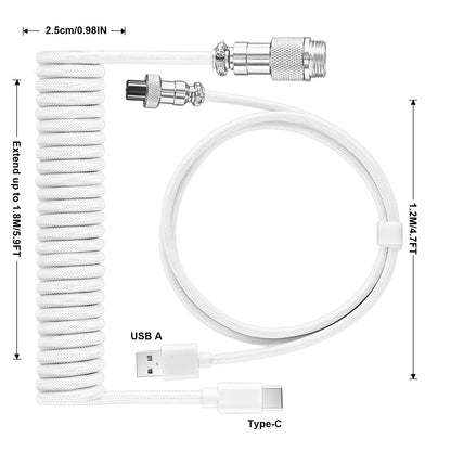 Mechanical Keyboard Coiled Cable