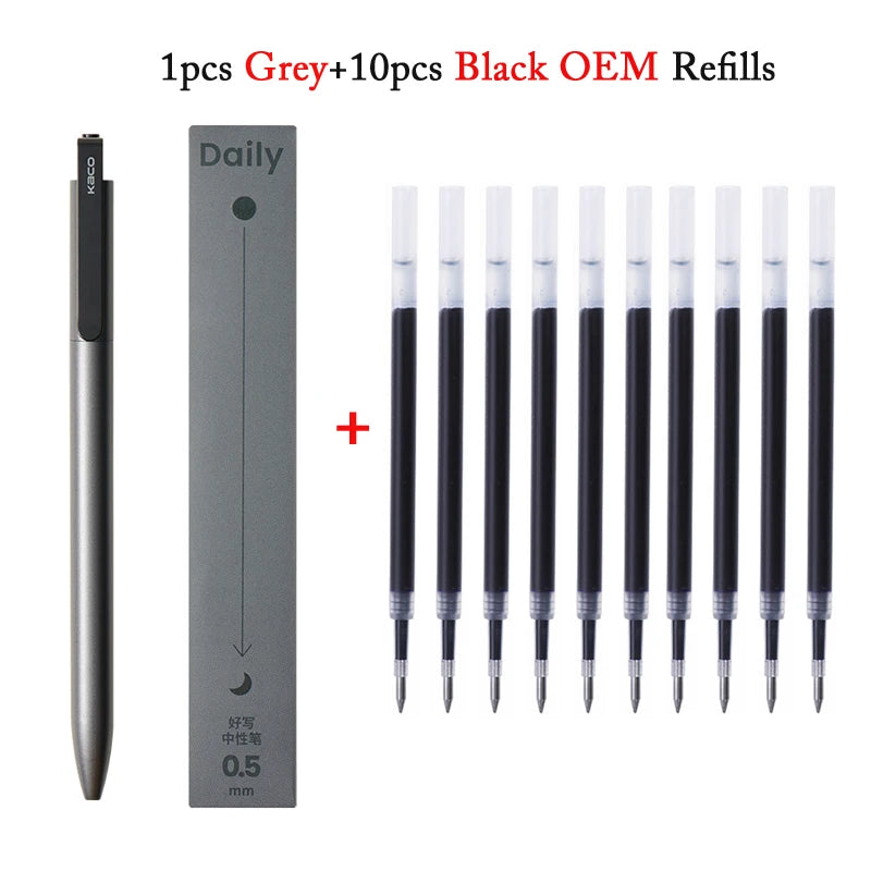 KACO Gel Pens – Press Signature Pen with Metal Clip