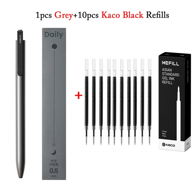 KACO Gel Pens – Press Signature Pen with Metal Clip
