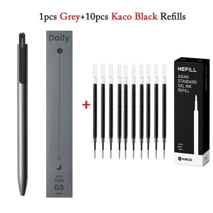 KACO Gel Pens – Press Signature Pen with Metal Clip