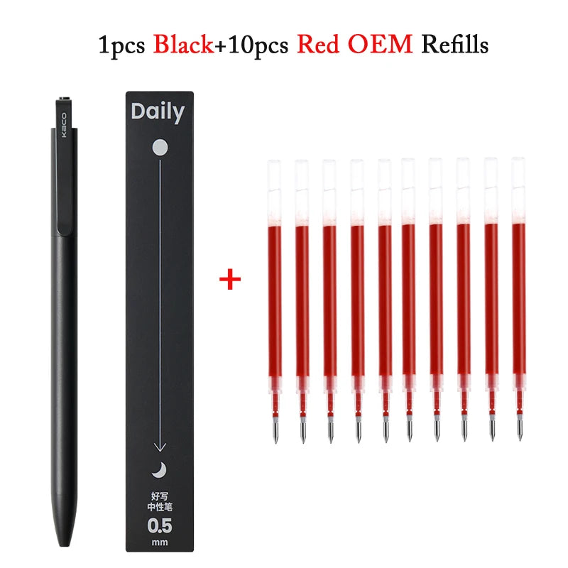 KACO Gel Pens – Press Signature Pen with Metal Clip