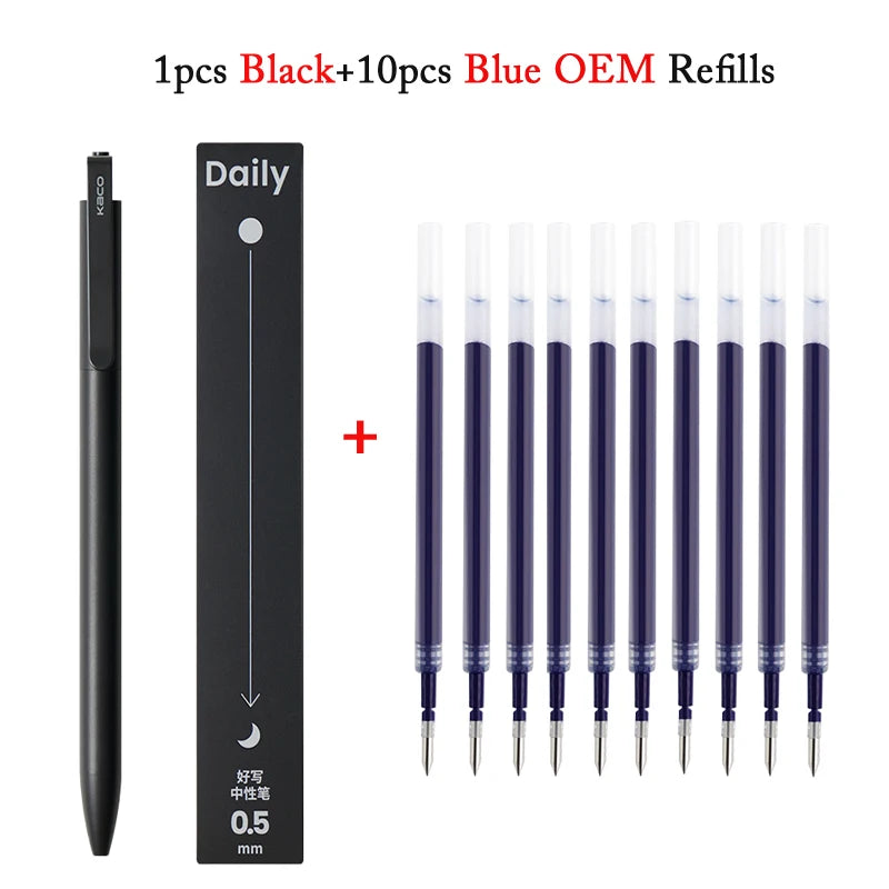 KACO Gel Pens – Press Signature Pen with Metal Clip