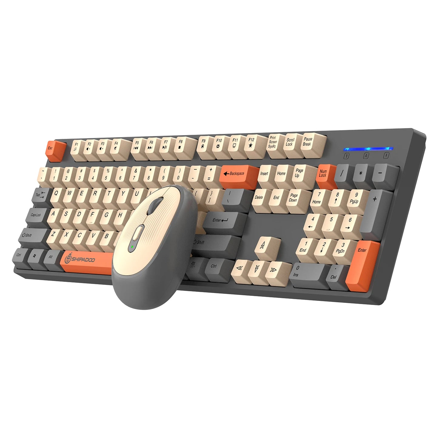 Shipadoo Wireless Keyboard and Mouse Combo