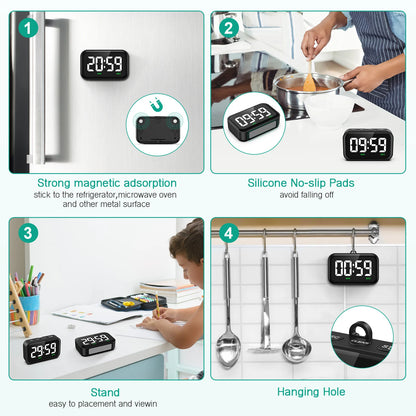 ORIA Magnetic Digital Timer – Countdown & Count Up