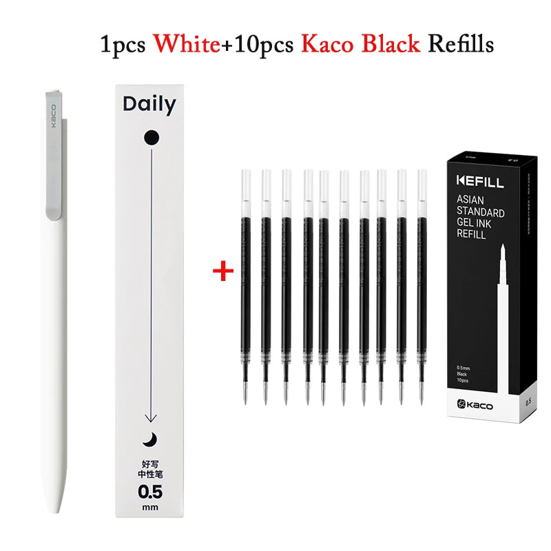 KACO Gel Pens – Press Signature Pen with Metal Clip